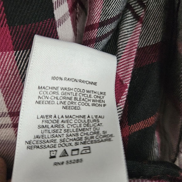 NWOT Express black white & red plaid wrap dress Womens Small - Picture 6 of 7